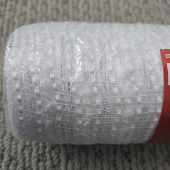 POLYPRO MESH RIBBON - SET OF (4) WHITE W/DECORATIVE DESIGN - Picture 3 of 5